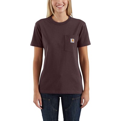 Koszulka Carhartt WK87 Workwear Pocket S/S Wine