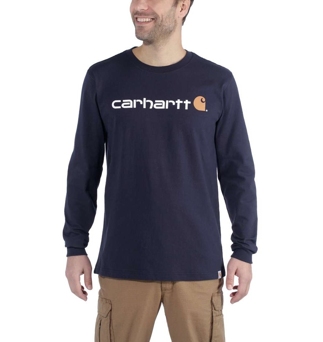 Koszulka Carhartt EMEA Signature Graphic L/S Navy