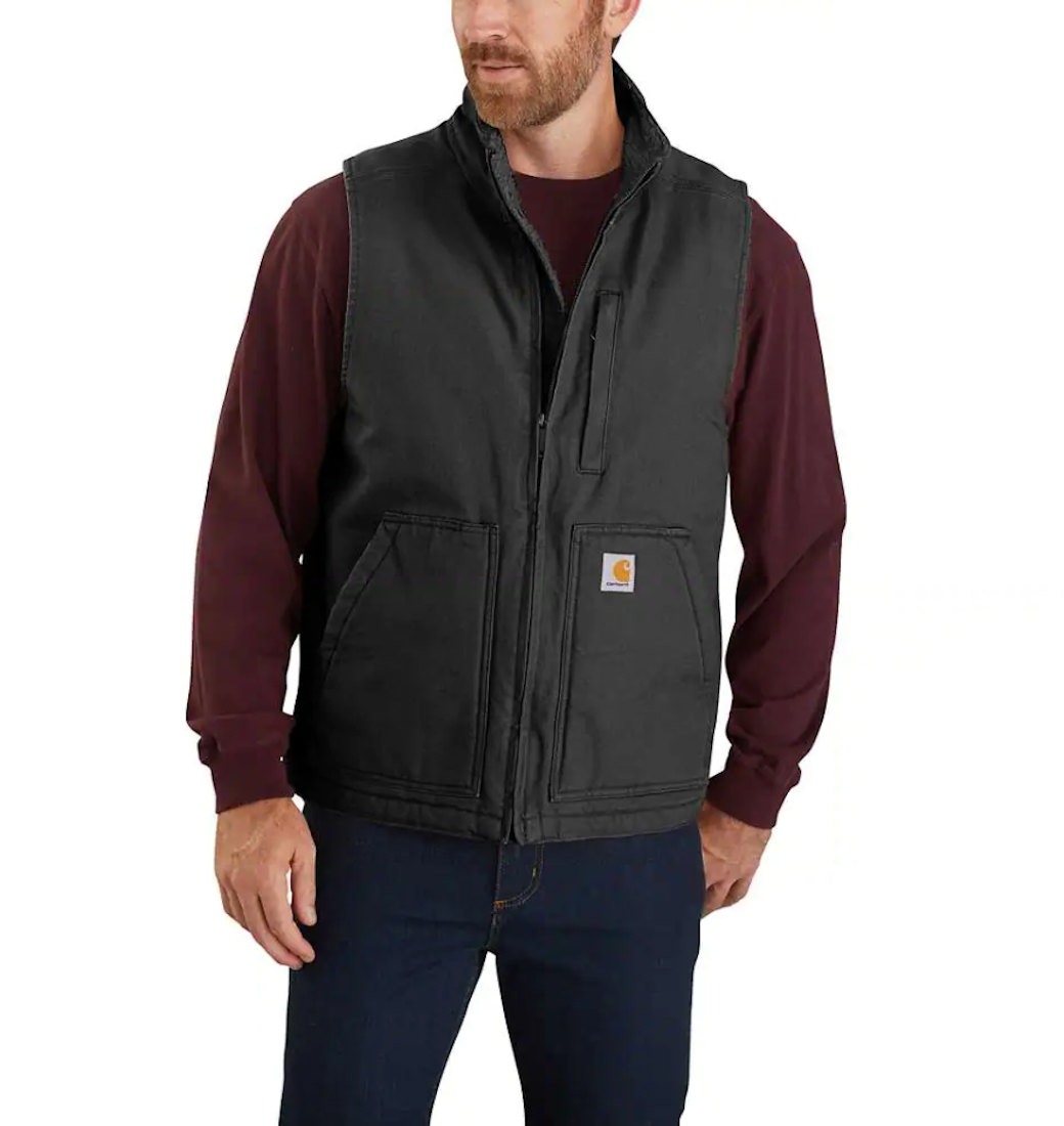 Kamizelka Carhartt Washed Duck Sherpa-Lined Black