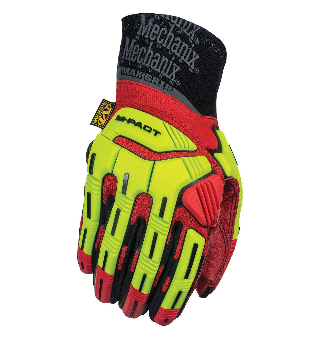 Rękawice Mechanix MPact Xplor Grip HiViz Red HIVIZ