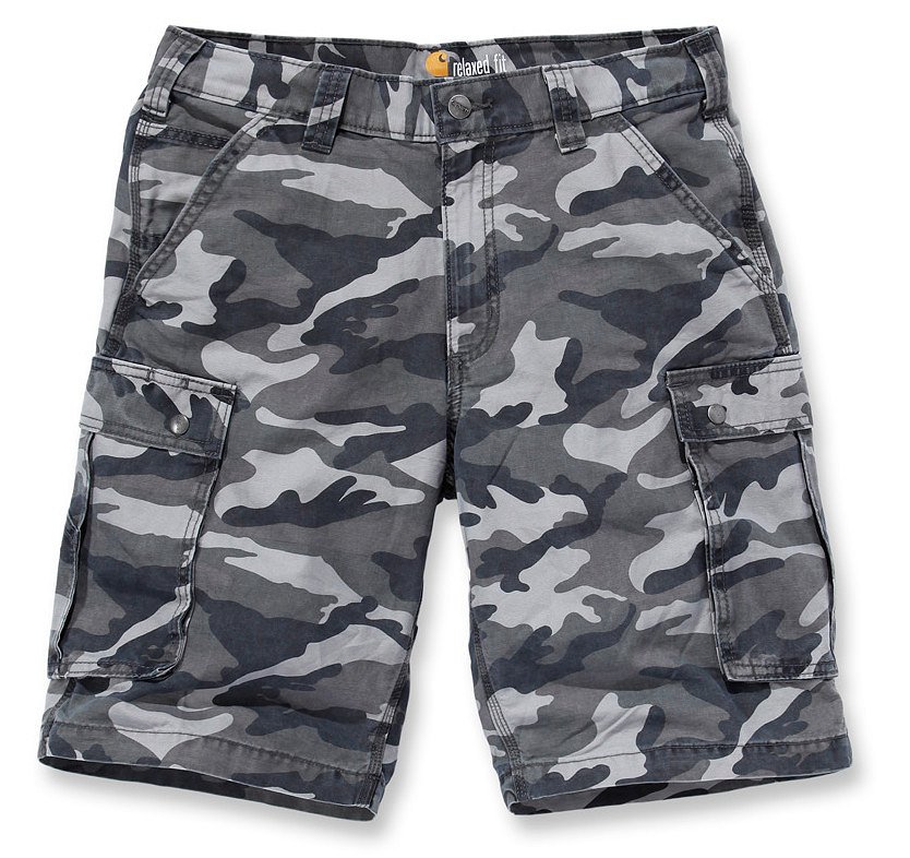 Spodenki Carhartt Rugged Short Cargo Camo Gray