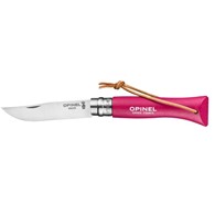 Opinel Nóż Colorama 06 Strawberry rzemień