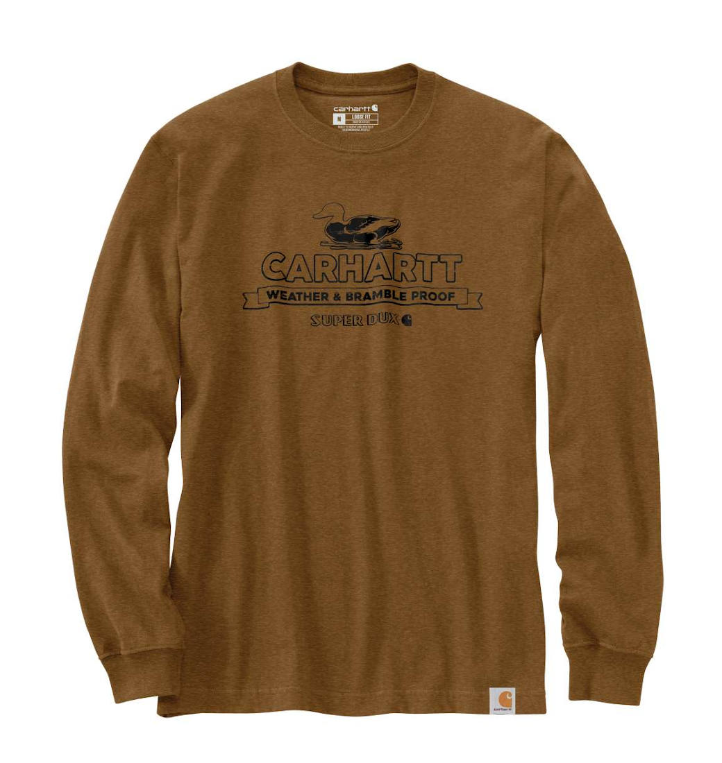 Koszulka Carhartt Heavyweight LS Super Dux Brown