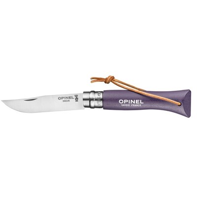 Opinel Nóż Colorama 06 Violet rzemień