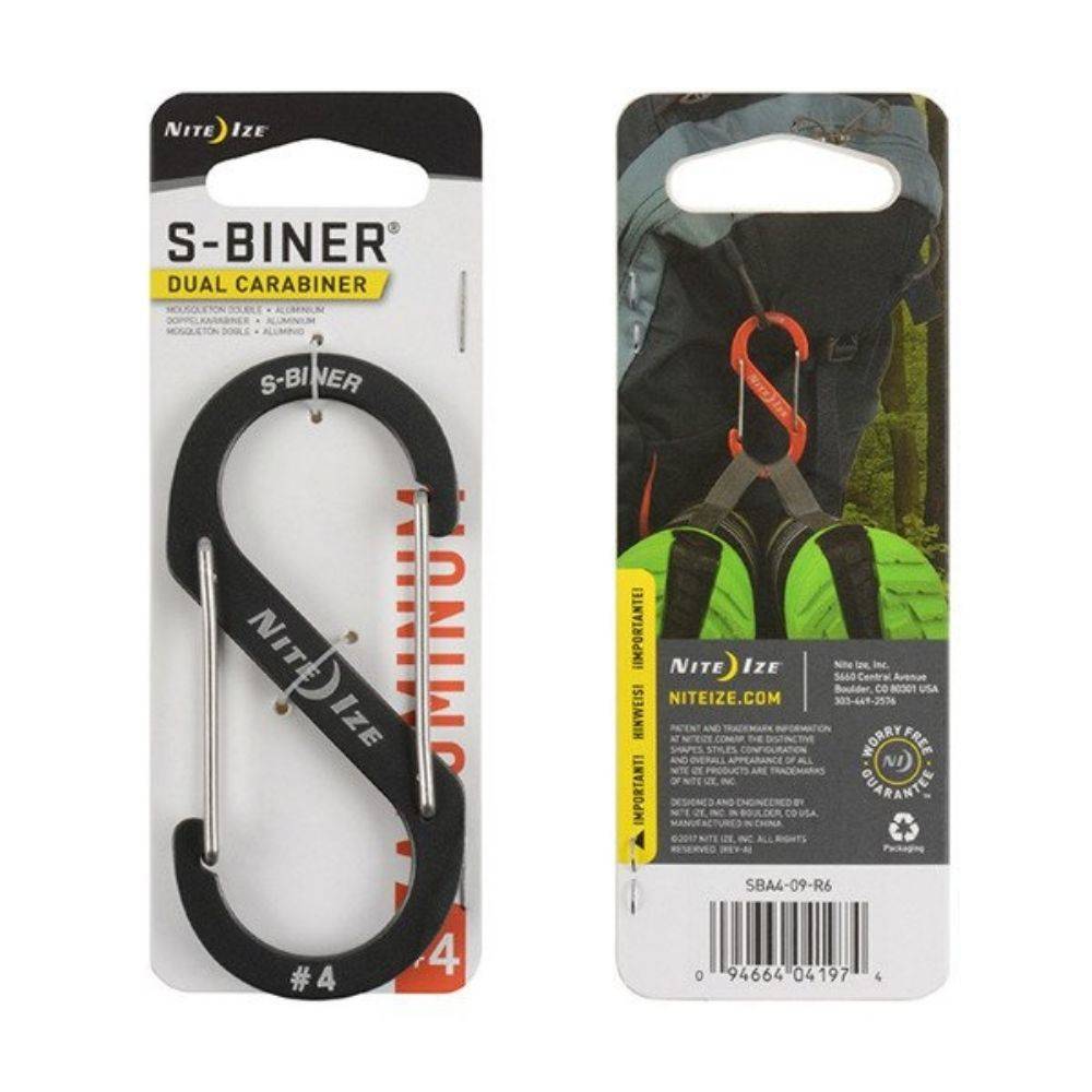 Karabinek Nite Ize S-Biner Alu #4 Charcoal