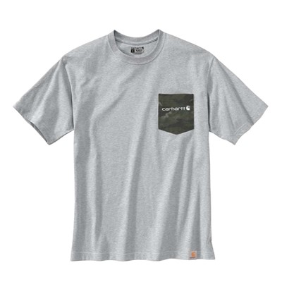 Koszulka Carhartt Heavyweight Camo Pocket Grey