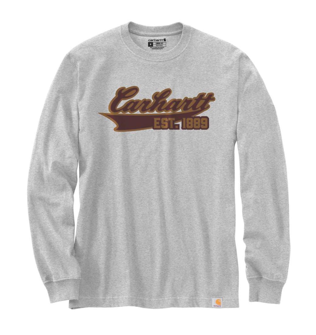 Koszulka Carhartt Heavyweight Script Heather Grey