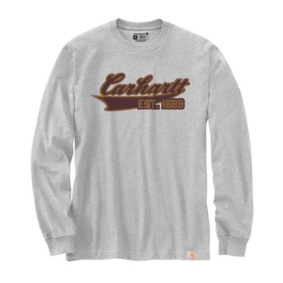 Koszulka Carhartt Heavyweight Script Heather Grey