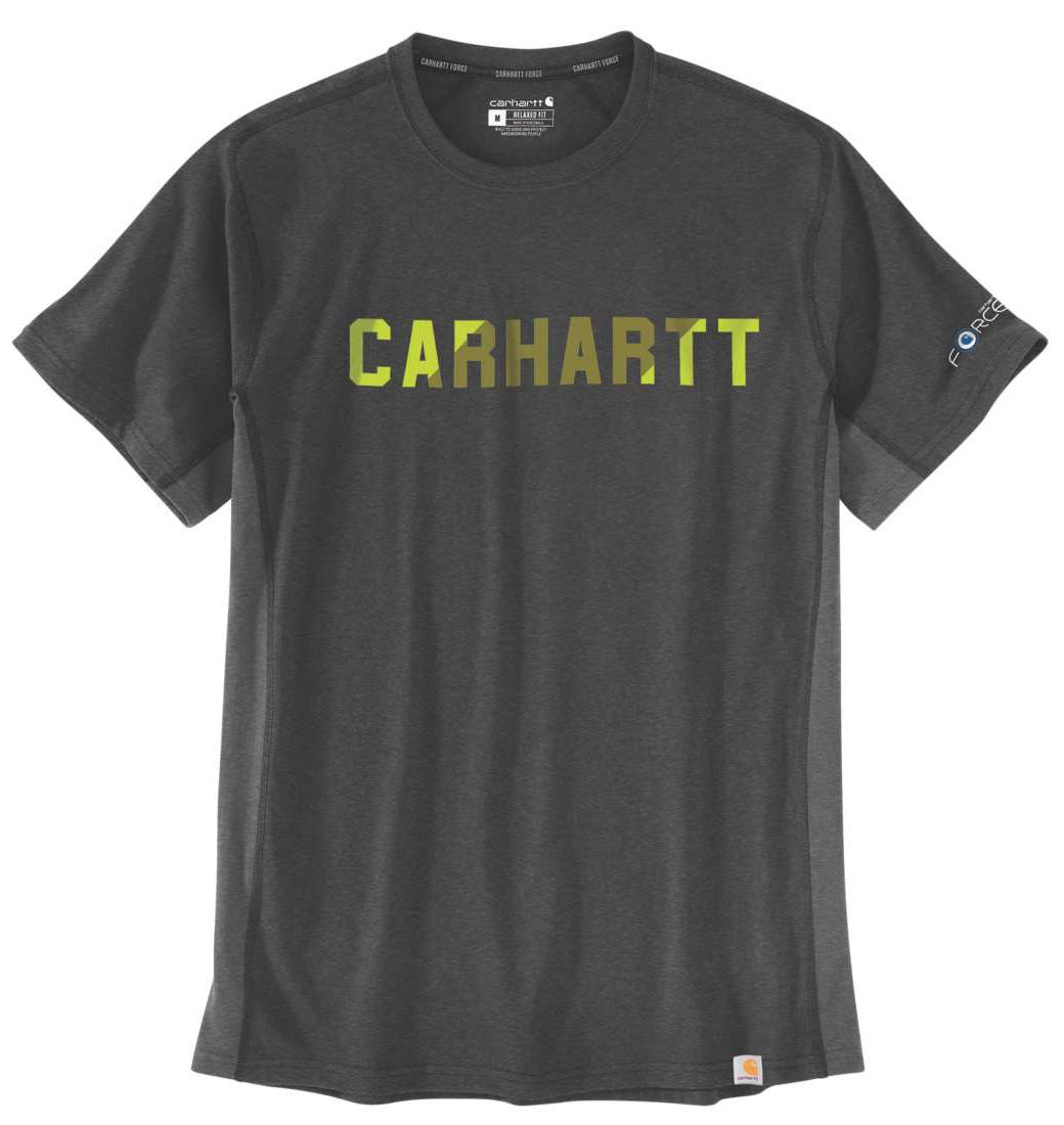 Koszulka Carhartt Force Block Logo Mid Carbon