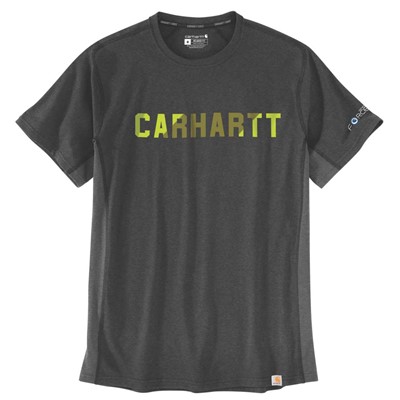 Koszulka Carhartt Force Block Logo Mid Carbon