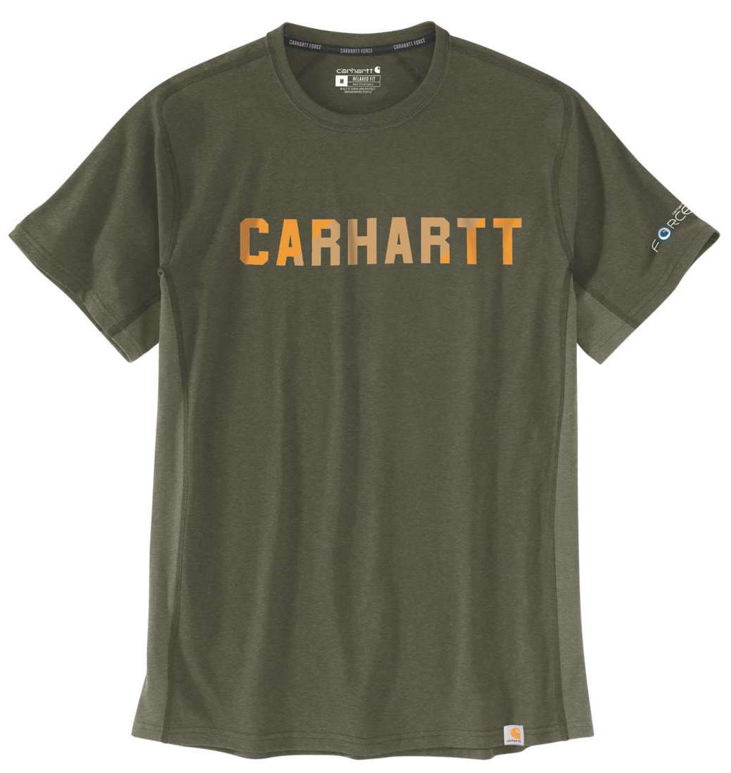 Koszulka Carhartt Force Block Logo Mid Basil