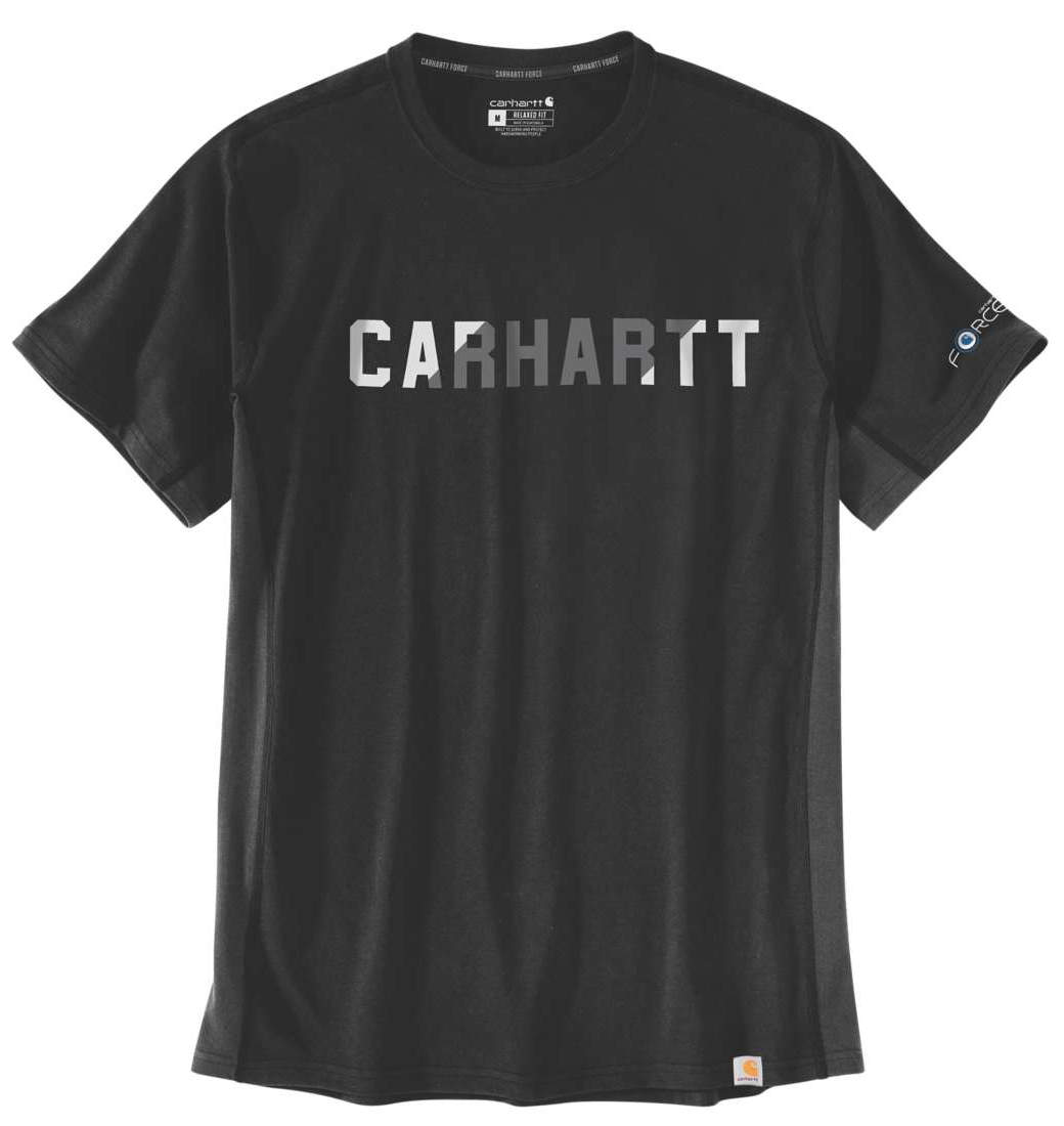 Koszulka Carhartt Force Block Logo Mid Black