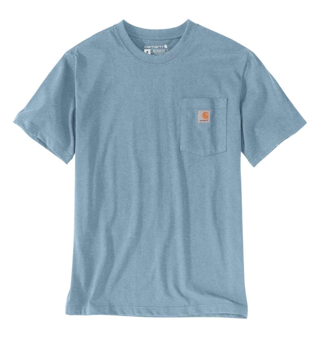 Koszulka Carhartt Heavyweight Pocket Alpine Blue