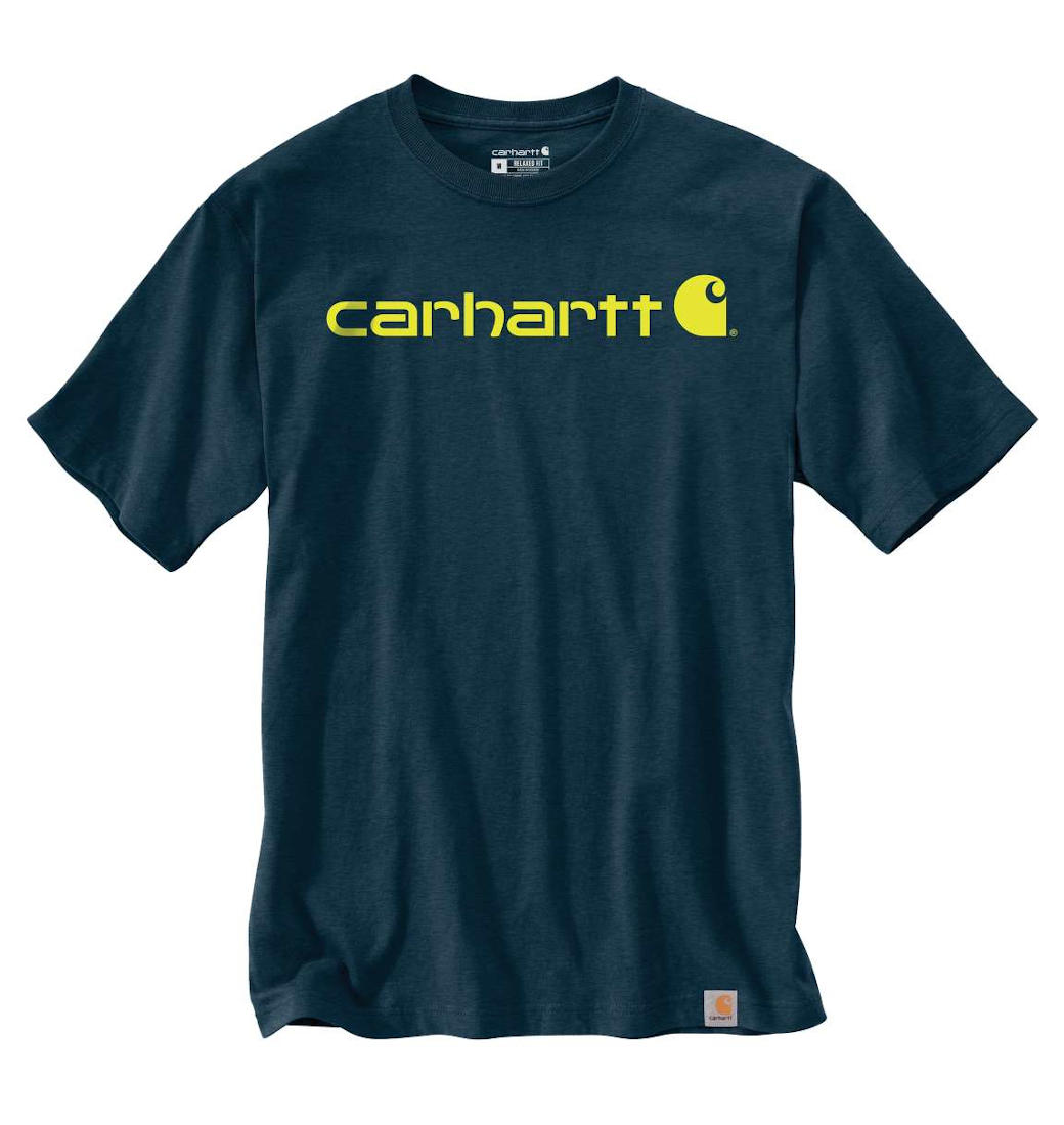 Koszulka Carhartt Heavyweight Core Logo Night Blue