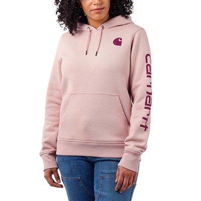 Bluza Carhartt Clarksburg Sleeve Logo Hooded Rose