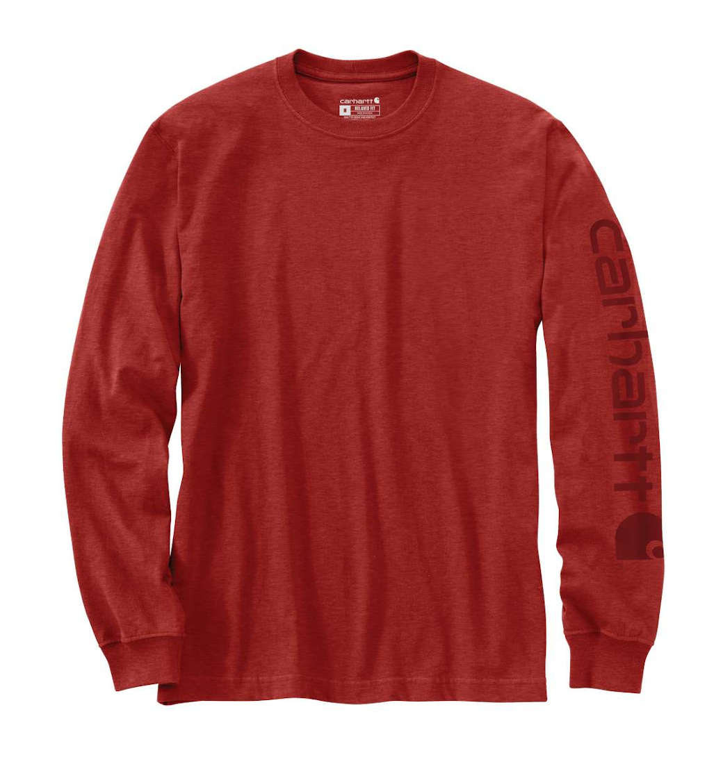 Koszulka Carhartt Heav Sleeve Logo Night Chili