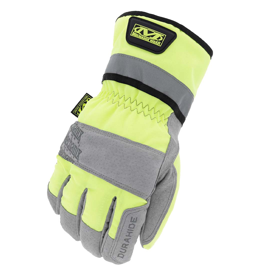 COLDWORK LEATHER GAUNTLET HIVIZ LG HIVIZ YELLOW