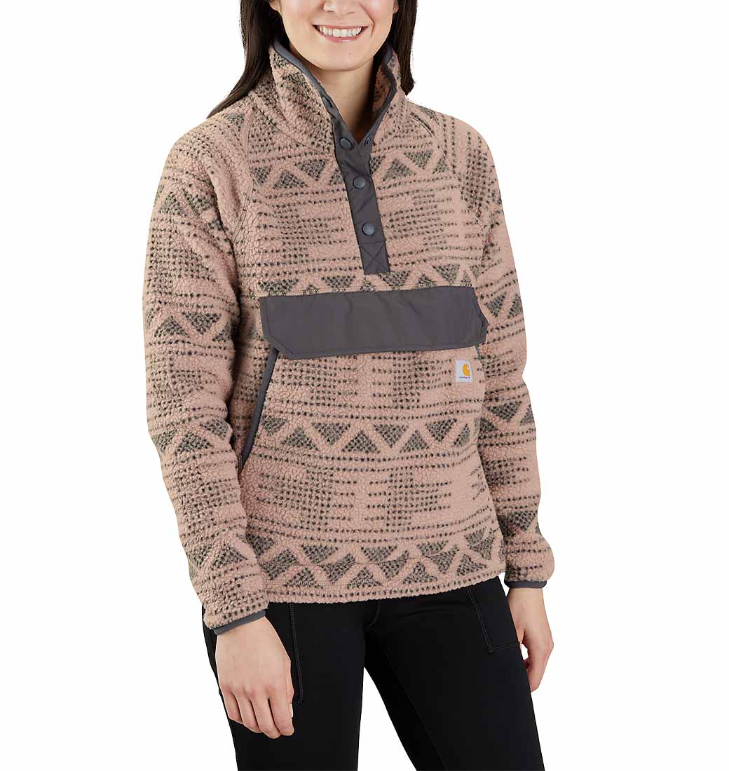 Polar Carhartt Flc Pullover Warm Taupe Geo Aztec