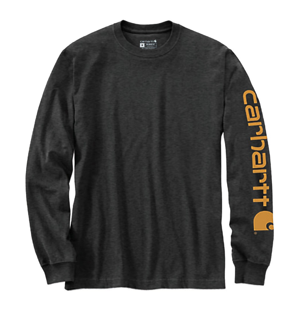 Koszulka Carhartt Heavy Sleeve Logo Carbon Heather