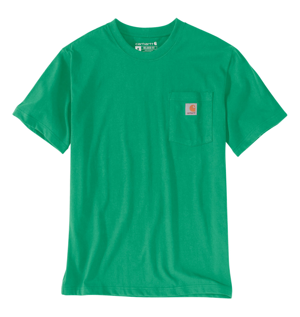 Koszulka Carhartt Heavyweight K87 Pocket Malachite