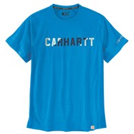 Koszulka Carhartt Force Midweight Block Logo Azure