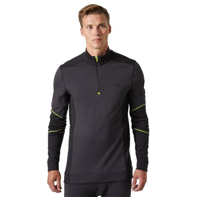 Koszulka termo Helly Hansen Lifa Merino Zip Black