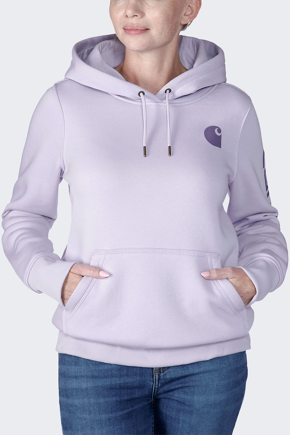 Bluza Carhartt Clarksburg Logo Sweat Lilac Haze