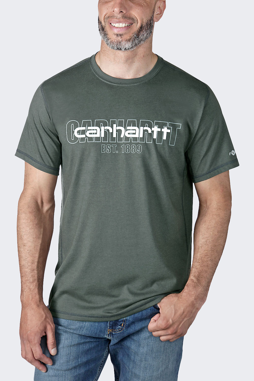 Koszulka Carhartt Force Mid Logo Graphic Carbon