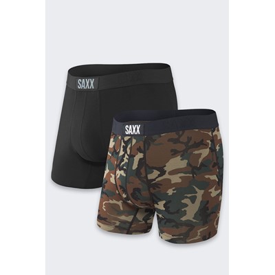 Bokserki Saxx Vibe Slim Fit 2Pack BLACK  WOOD CAMO