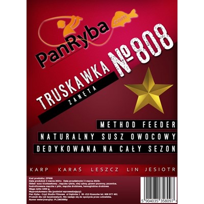 Zanęta Method Feeder 808 Truskawka Pan Ryba