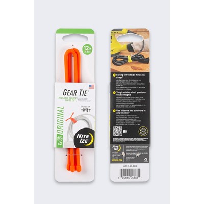 Opaska Nite Ize Gear Tie Original 12 2Pack Orange